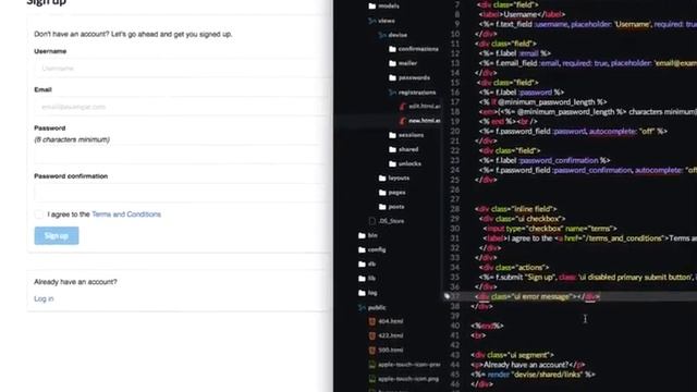 Semantic ui and Rails with Devise смотреть онлайн