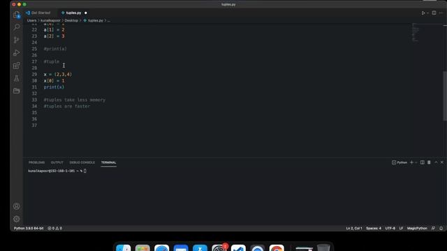 Python tuples dir help pass смотреть онлайн