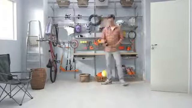 Шведские универсальные системы хранения Elfa. Мастерская. смотреть онлайн