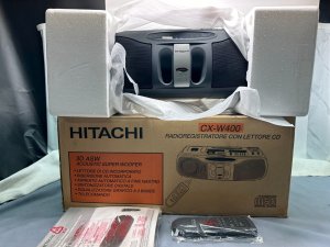 Кассетный магнитофон Hitachi CX-W400 Stereo Boombox CD произведён в Китае-1990-год
