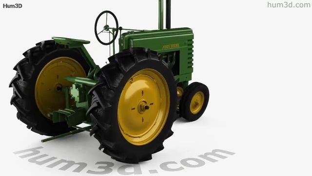 John Deere B 1947 3D model by Hum3D.com смотреть онлайн