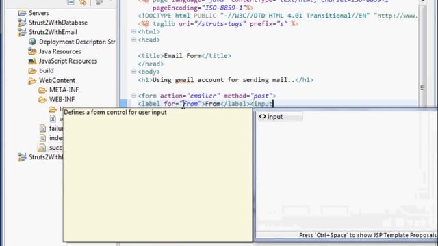 Struts2 0 Chapter 12 - HandsOn with Email Part I смотреть онлайн
