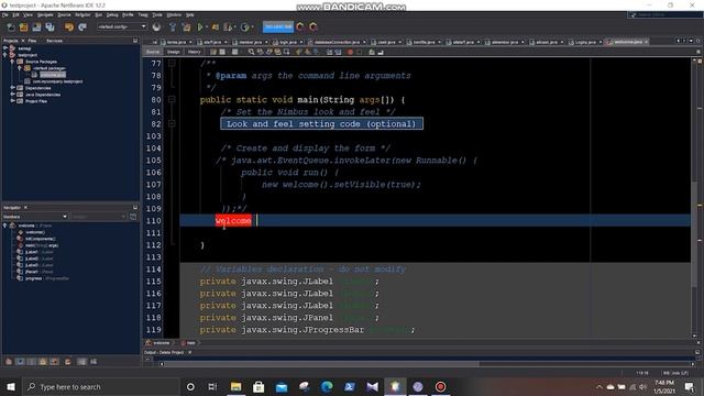 How to design a welcome (splash) screen in JAVA Using Netbeans(English) смотреть онлайн
