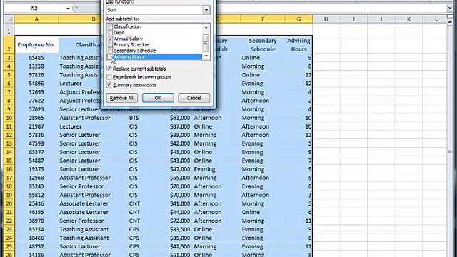 Excel 2010 - How to Group, Subtotal and Outline смотреть онлайн