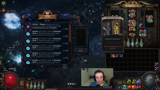 PATH OF EXILE 3.17 - SACRIFICING HOUSE OF MIRRORS - A LESSON IN READING - HOW TO LOSE 80 EXALTS! смотреть онлайн