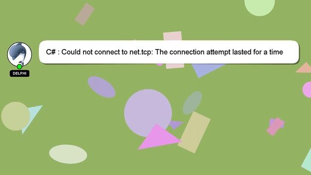 C# : Could not connect to net.tcp: The connection attempt lasted for a time span смотреть онлайн