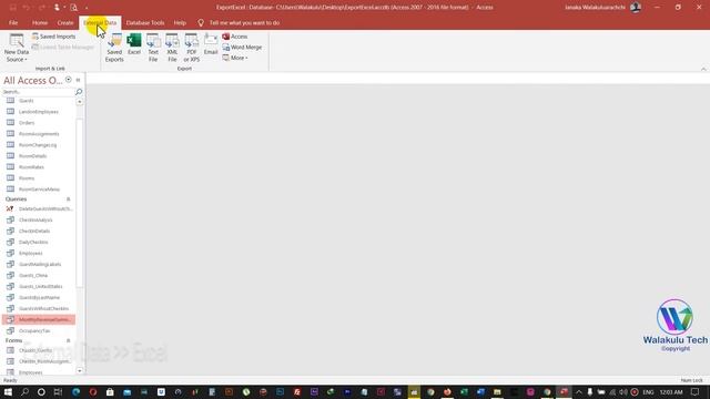 Export Access DATA to Excel Format - Microsoft Access for Beginners - Part 33 смотреть онлайн