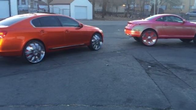 Lexus GS430 on 24 inch DUB and Lexus SC430 on 26 inch Davin смотреть онлайн