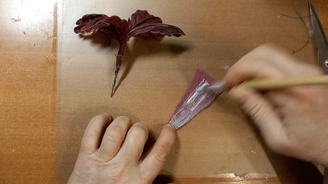 Мастер класс брошь из кожи. Листья винограда. смотреть онлайн