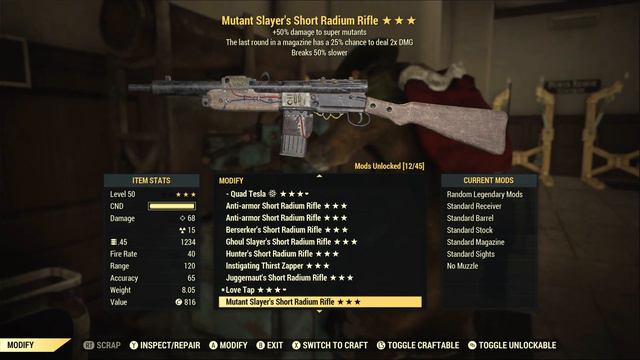 Fallout 76 - Radium Rifle - Legendary Crafting - 10 Rolls - PART 2 смотреть онлайн