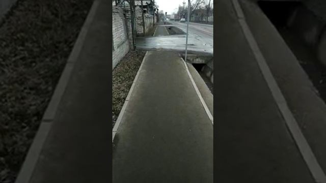 Тротуары и бетонные отмостки на улице Джамгырчинова уже пришли в негодность