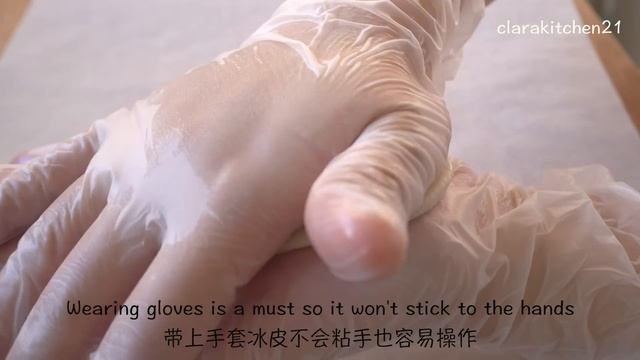 Kitty Snowskin Mooncake Without Mold | 猫咪冰皮月饼 免模具 |玉米奶黄馅 Corn Flavoured Custard Filling