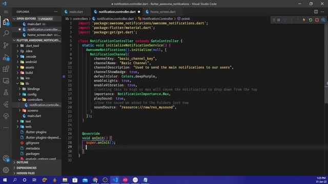 Flutter Awesome Notification + GetX + Flutter Launcher Icons смотреть онлайн