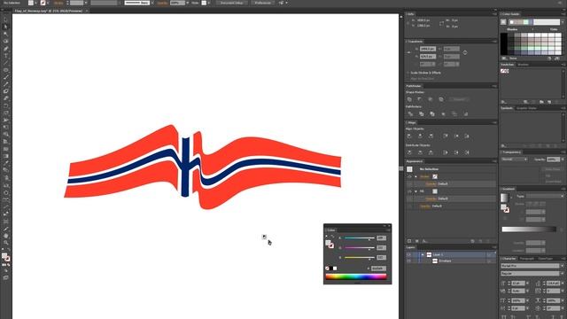 Create waved flag in Illustrator смотреть онлайн