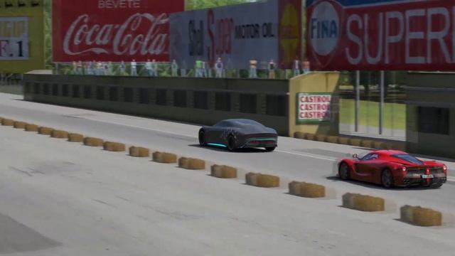 Mercedes Vision AMG Concept 2022 vs Ferrari LaFerrari 2015 at Monza Full Course смотреть онлайн