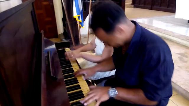 10 years old first piano session, Tico Tico In Cuba смотреть онлайн