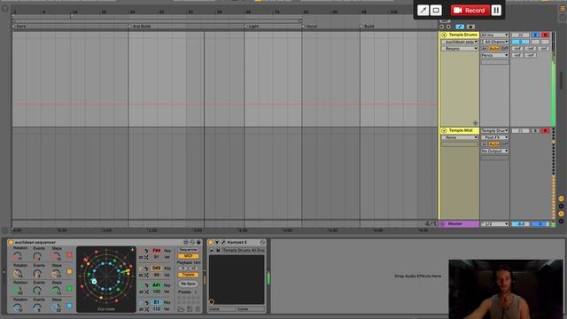 Max for Live Euclidean Sequencer in Action - Epic Percussion смотреть онлайн