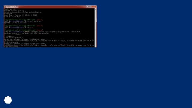 Why openssl insist on requiring a passphrase on genrsa command? смотреть онлайн