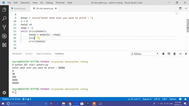 Star Pattern in Python \ Print Pattern In Python смотреть онлайн