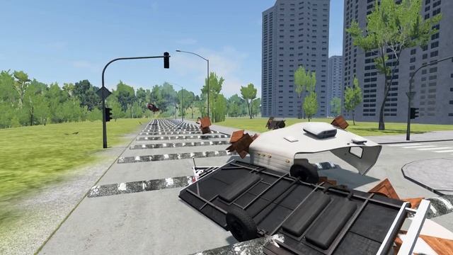 Cars vs 100 Speed Bumps High Speed Testing - BeamNG.Drive Cars Crashes смотреть онлайн