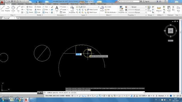 AutoCAD 2015 - Risanje kroga in elipse смотреть онлайн