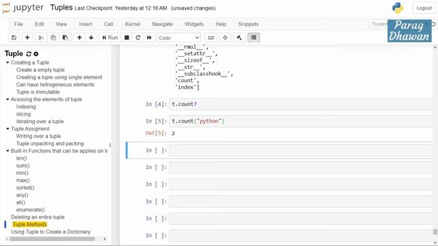Tuple Methods смотреть онлайн
