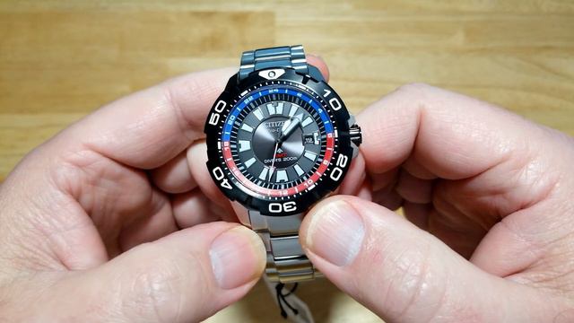 Giant GMT! | Citizen Promaster 200m Quartz Solar GMT BJ7129-59E Unbox & Review смотреть онлайн