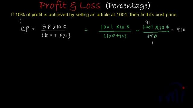 Find Cost Price, Selling Price = 1001and Profit Percentage = 10% смотреть онлайн