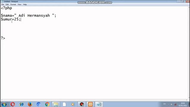 Pemrograman PHP || Menampilkan Data Teks dan Angka Menggunakan Tipe Data String dan Integer Pada PH смотреть онлайн