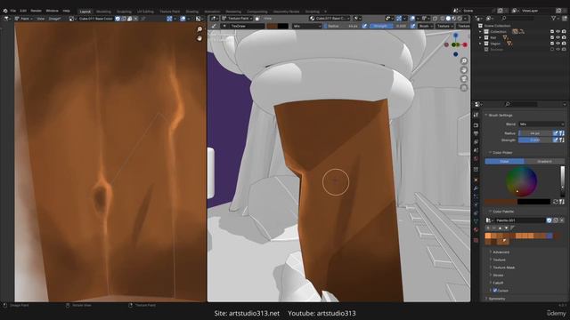 10 - Texture paint on the UV Map смотреть онлайн