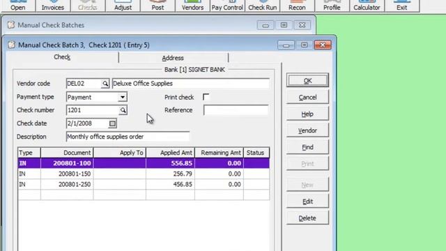 Adagio Payables - Manual Checks смотреть онлайн