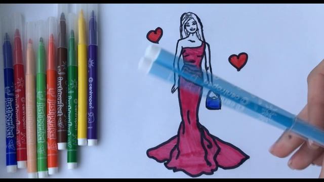 Раскрашиваем и рисуем БАРБИ, РАСКРАСКИ.Drawing and coloring BARBIE, coloring pages for kids. смотреть онлайн