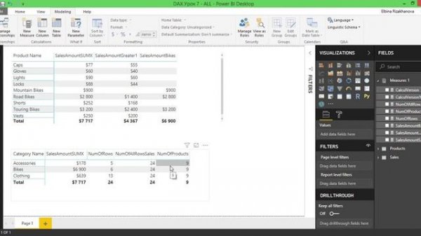 DAX Урок 7 - Функции ALL и DIVIDE (SUMX и ALL)