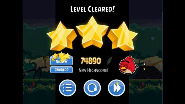 Angry birds facebook Pig Tales level 3 No Power ups смотреть онлайн