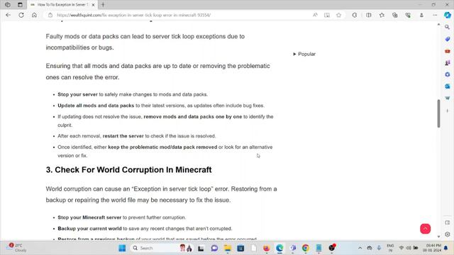 How To Fix Exception In Server Tick Loop Error In Minecraft