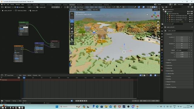 Minecraft Water To Realistic Water ? Tutorial Blender 4.0 | #video #trending #viral смотреть онлайн