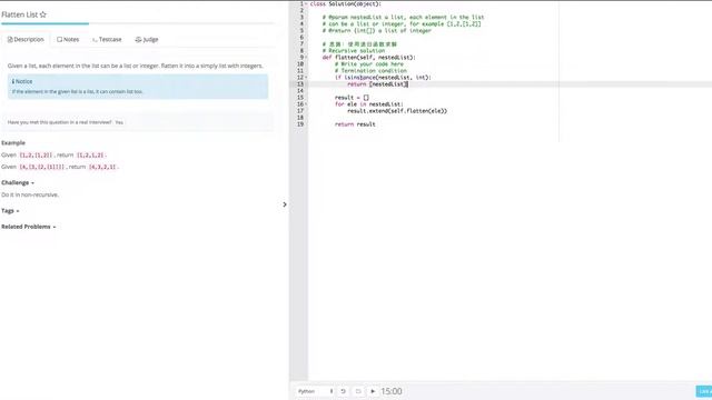 22 Flatten List смотреть онлайн