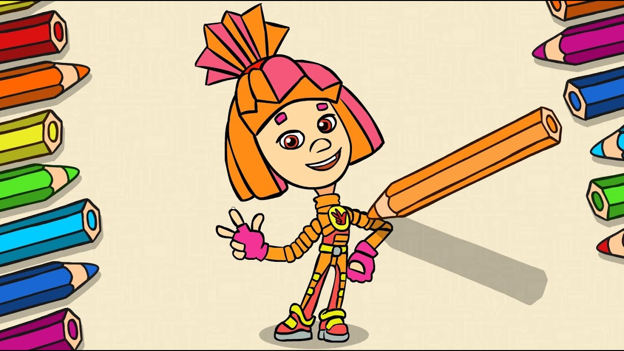 Рисуем Симку из мультфильма Фиксики. Как нарисовать Симку. Рисуем вместе. смотреть онлайн