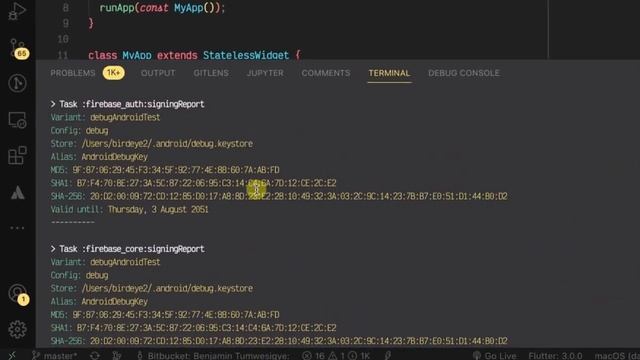 gradlew command not found? while generating firebase_auth:signingReport that includes SHA1 code смотреть онлайн