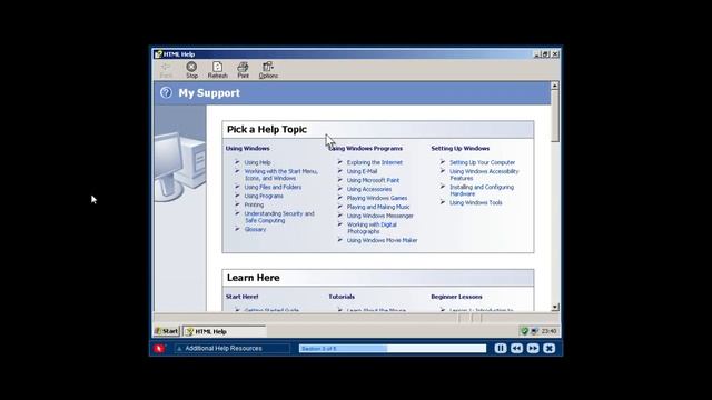 Windows XP Starter Edition [Getting Started Video Tour] - Additional Help Resources смотреть онлайн