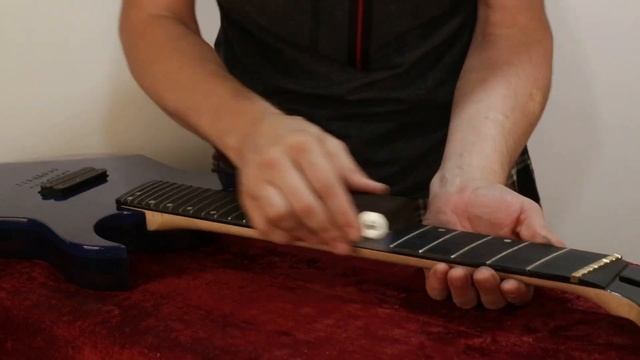 Веерная восьмиструнка на лечении торцов ладов, фона и мензуры смотреть онлайн