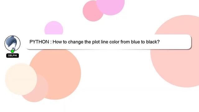 PYTHON : How to change the plot line color from blue to black? смотреть онлайн