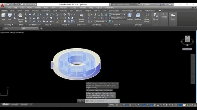 2D to 3D in Autocad _ Mechanical Gear смотреть онлайн