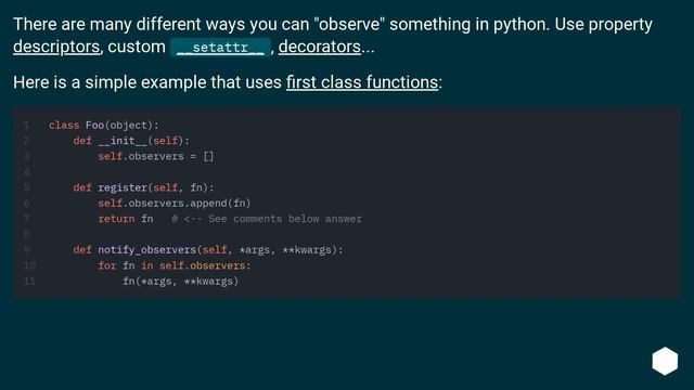 alternate ways to implement observer pattern in python смотреть онлайн