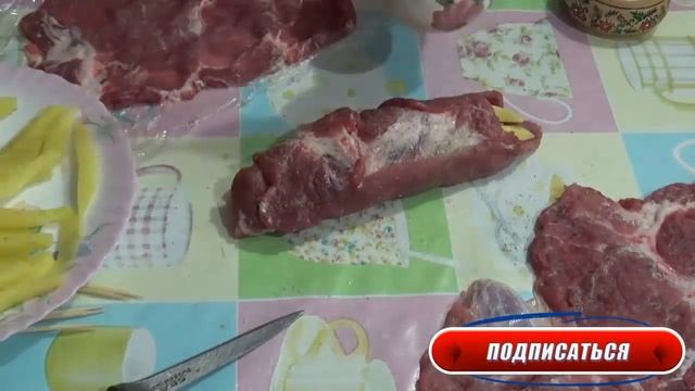 Мясные рулетики с картошкой в духовке смотреть онлайн