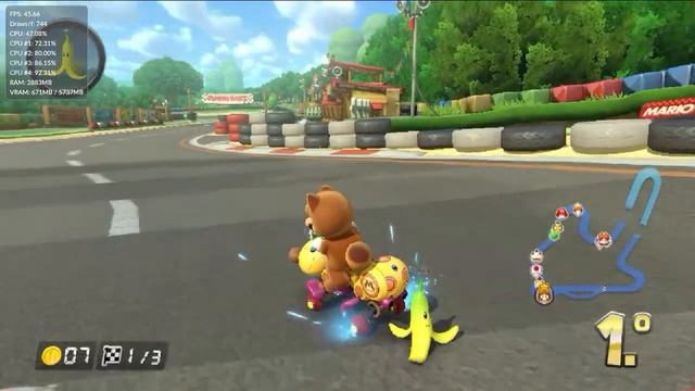 CEMU 1.19.3: MK8 Intel HD 630 смотреть онлайн