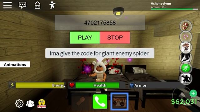 Giant enemy spider roblox id code смотреть онлайн