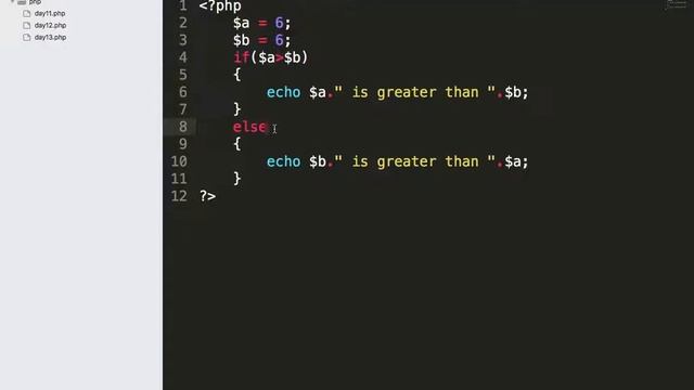 PHP - Day 13 - Nested if/else statements смотреть онлайн