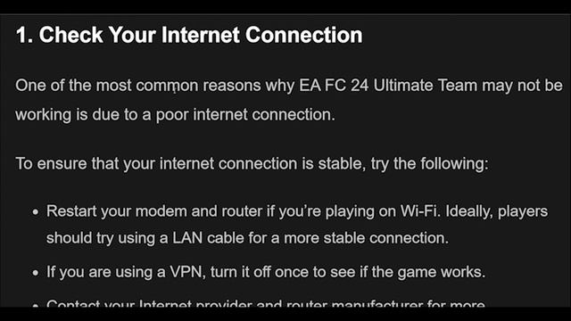 EA FC 24 Ultimate Team Not Working Troubleshooting Tips For Gamers