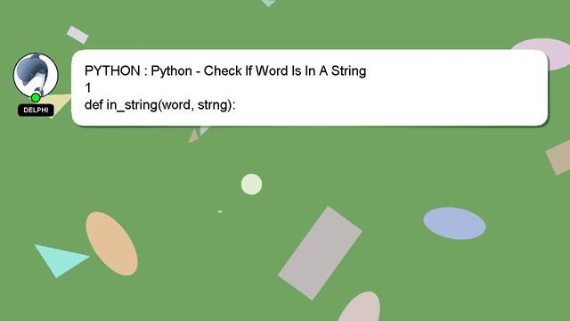PYTHON : Python - Check If Word Is In A String смотреть онлайн